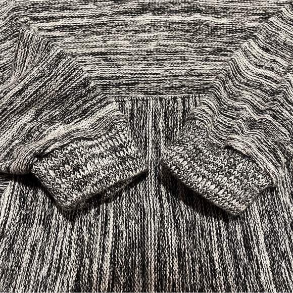 American Eagle Vintage Mens Heathered Black & White Hoodie Sweater - Size Large - Picture 3 of 16